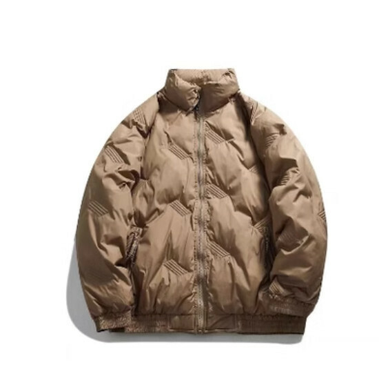 New stand collar cotton coat [khaki color] (size: S-2XL) (please contact customer service to confirm the delivery size after placing the order)