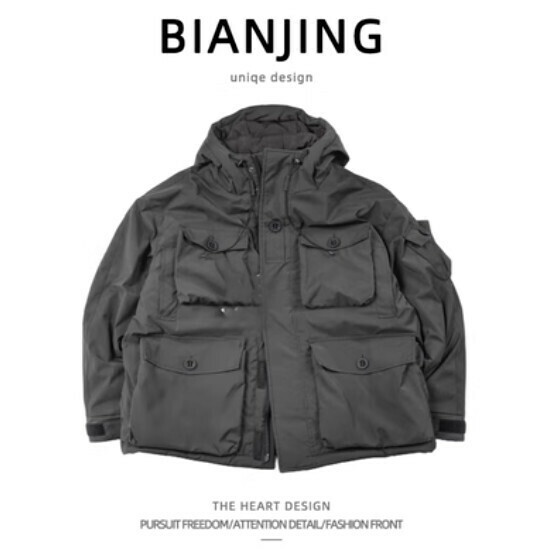 New workwear hooded cotton coat [green] (size: S-2XL) (please contact customer service to confirm the delivery size after placing the order)
