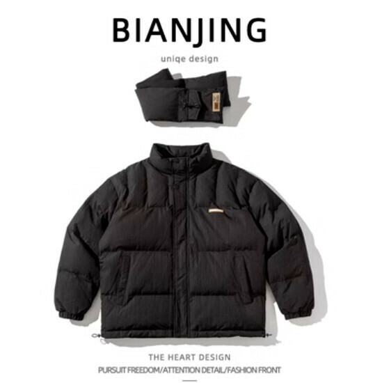 New scarf cotton coat [black] (size: S-2XL) (please contact customer service to confirm the delivery size after placing the order)
