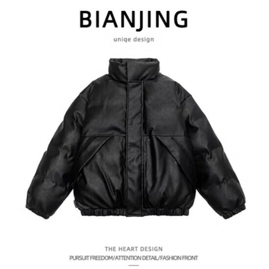 New stand-up collar cotton-padded jacket [black] (size: S-2XL) (please contact customer service to confirm the delivery size after placing the order)