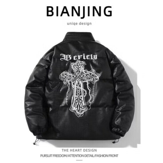 New cotton-padded jacket [black] (size: S-2XL) (please contact customer service to confirm the delivery size after placing the order)