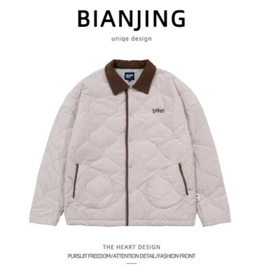 New corduroy lapel cotton jacket [white] (size: S-2XL) (please contact customer service to confirm the delivery size after placing the order)