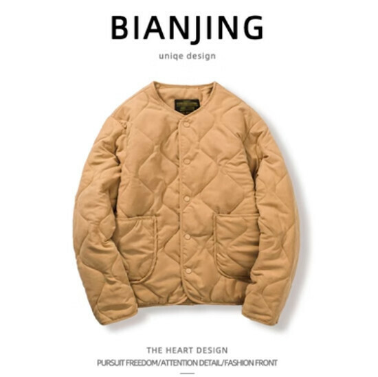 New style jacket and cotton coat [khaki] (size: S-2XL) (please contact customer service to confirm the delivery size after placing the order)