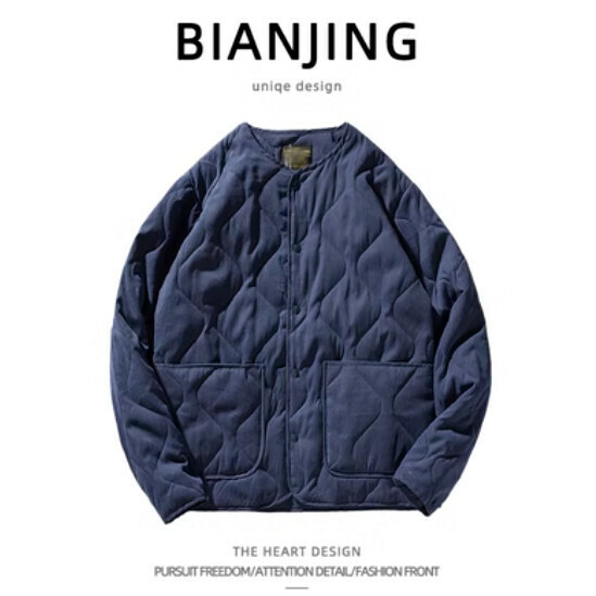 New style jacket and cotton coat [blue] (size: S-2XL) (please contact customer service to confirm the delivery size after placing the order)
