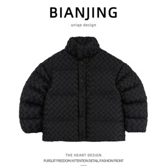 New stand collar cotton jacket [black] (size: S-2XL) (please contact customer service to confirm the delivery size after placing the order)