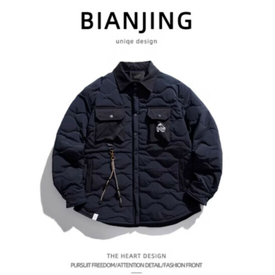 New workwear thickened cotton jacket [black] (size: S-2XL) (please contact customer service to confirm the delivery size after placing the order)