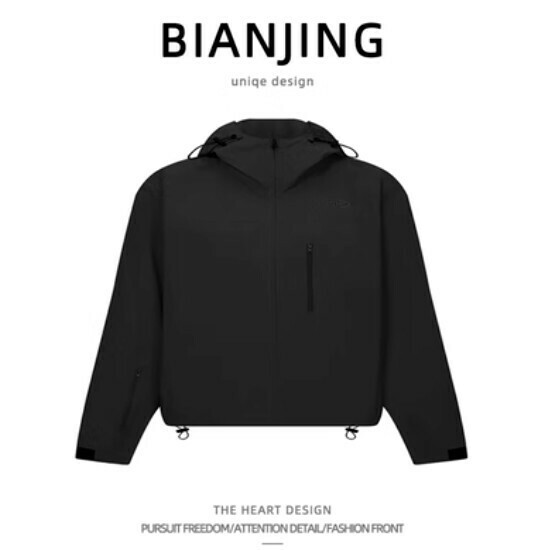 New short jacket [black] (size: S-2XL) (please contact customer service to confirm the delivery size after placing the order)