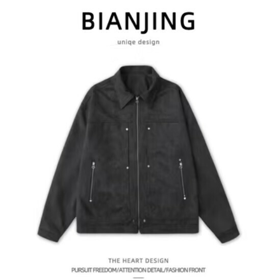 New style lapel jacket [black] (size: S-2XL) (please contact customer service to confirm the delivery size after placing the order)