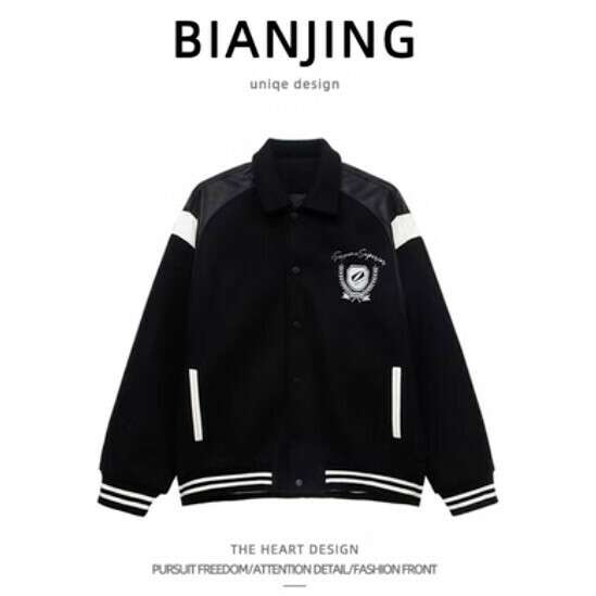 New style lapel jacket [black] (size: S-2XL) (please contact customer service to confirm the delivery size after placing the order)