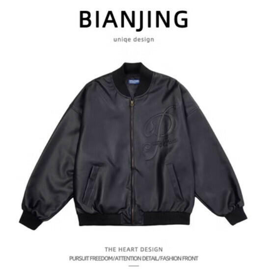 New stand collar jacket [black] (size: S-2XL) (please contact customer service to confirm the delivery size after placing the order)