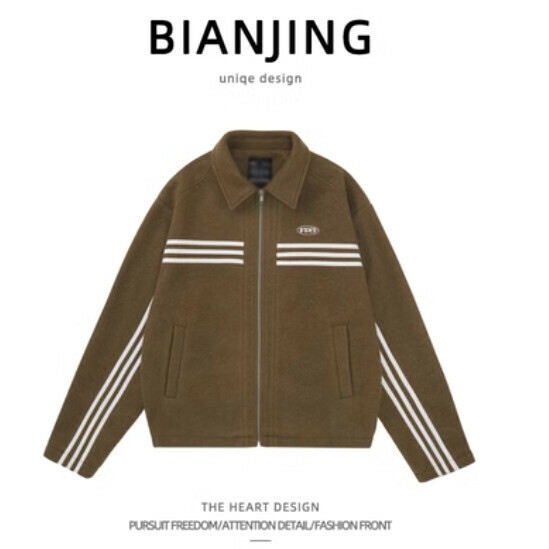 New style lapel jacket [brown] (size: S-2XL) (please contact customer service to confirm the delivery size after placing the order)