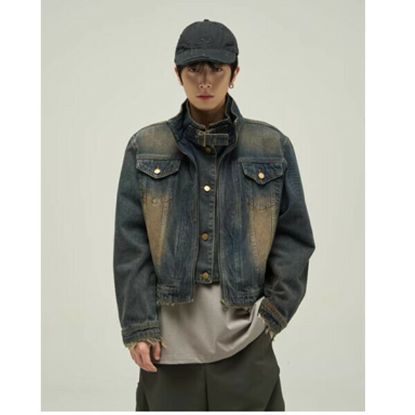 新款小眾機車牛仔外套【藍色M-XL碼，下單後與客服確認發貨尺碼】