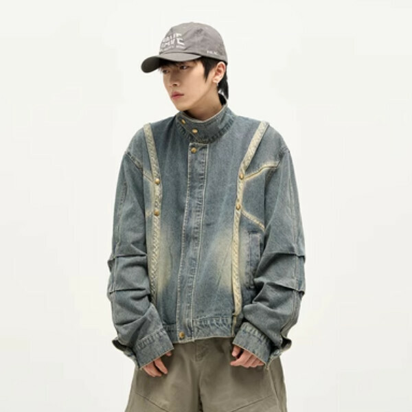 新款復古牛仔外套【牛仔藍M-XL碼，下單後與客服確認發貨尺碼】