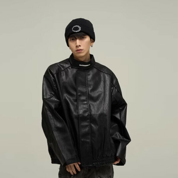 新款復古小眾機車皮衣【黑色M-2XL碼，下單後與客服確認發貨尺碼】