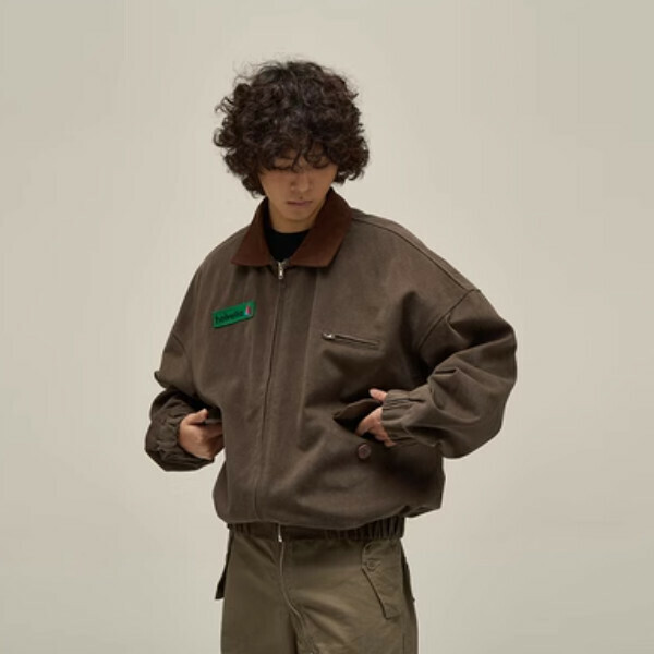 New retro casual Detroit jacket [Gray M-XL sizes, confirm delivery size with customer service after placing order]