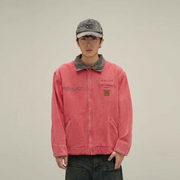 New retro workwear Detroit jacket [Red S-XL sizes, confirm delivery size with customer service after placing order]