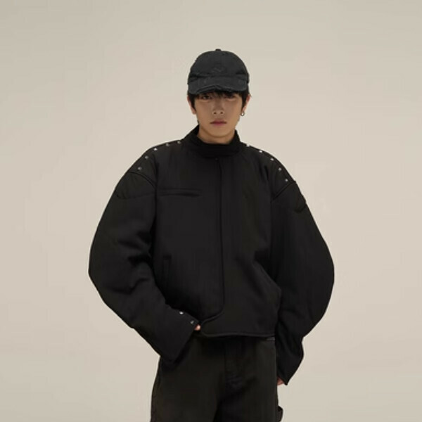 New wasteland style deconstructed design cotton clothing [Black M-XL sizes, please confirm the delivery size with customer service after placing the order]