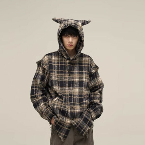 New Little Devil Hooded Jacket [Black M-XL sizes, confirm delivery size with customer service after placing order]