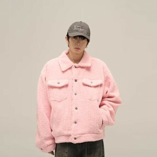 New lamb wool jacket and cotton coat [pink size M-2XL, please confirm the delivery size with customer service after placing the order]