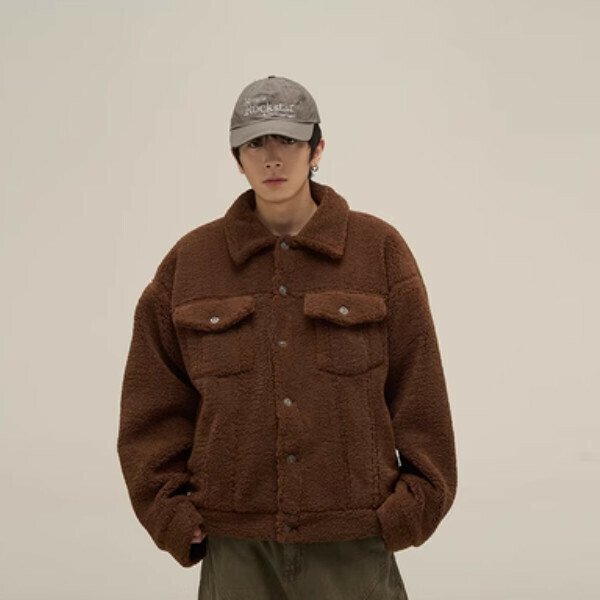 New lamb wool jacket and cotton coat [Coffee color M-2XL, please confirm the delivery size with customer service after placing the order]