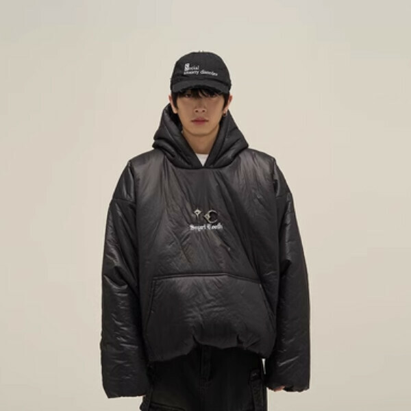New hooded pullover cotton jacket [Black M-XL sizes, confirm delivery size with customer service after placing order]