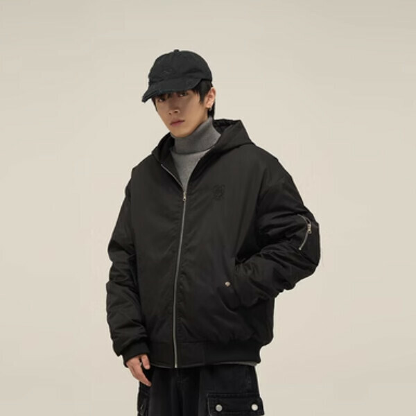 New embroidered pilot cotton jacket [Black size M-2XL, please confirm the delivery size with customer service after placing the order]