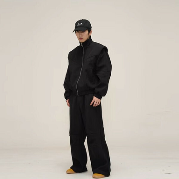 New street style casual and lazy sportswear [black jacket sizes M-XL, please confirm the delivery size with customer service after placing the order]