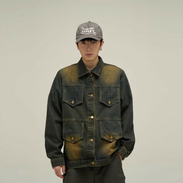 新款復古牛仔外套【復古藍M-XL碼，下單後與客服確認發貨尺碼】