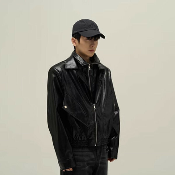 新款美拉德皮衣外套【黑色M-XL碼，下單後與客服確認發貨尺碼】