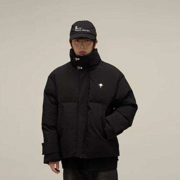 熱賣美拉德棉襖復古外套情侶麵包服【黑色M-2XL碼，下單後與客服確認發貨尺碼】