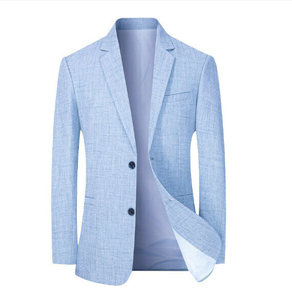 Hot selling business casual suit tops and jackets [M-4XL] [1755 light blue] (contact customer service after placing the order to confirm the delivery size)