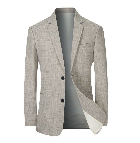 Hot selling business casual suit tops and jackets [M-4XL] [1755 Gray Coffee] (contact customer service after placing the order to confirm the delivery size)