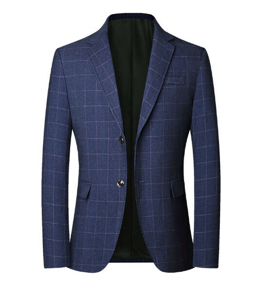 Hot selling business casual suit tops and jackets [M-4XL] [XZ1715 blue] (contact customer service after placing the order to confirm the delivery size)