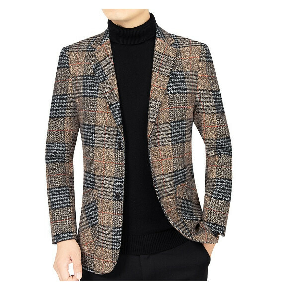 Hot selling business casual suit tops and jackets [M-4XL] [1732 Khaki] (contact customer service after placing the order to confirm the delivery size)