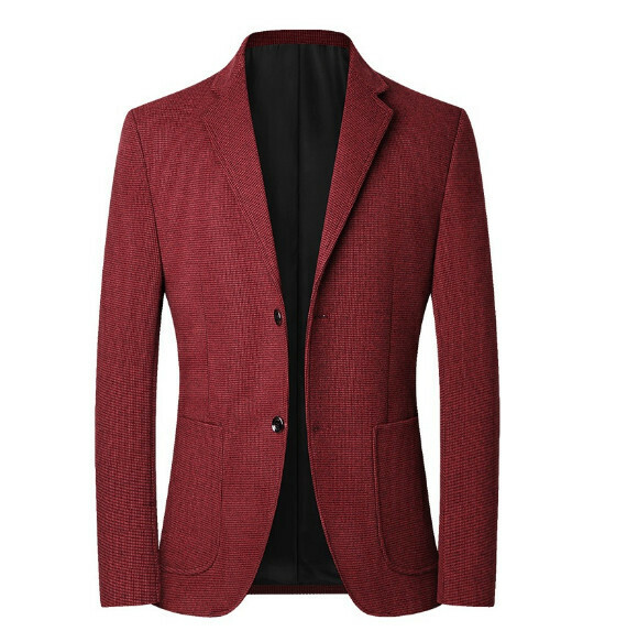 Hot selling business casual suit tops and jackets [M-4XL] [XZ1749 wine red] (contact customer service after placing the order to confirm the delivery size)