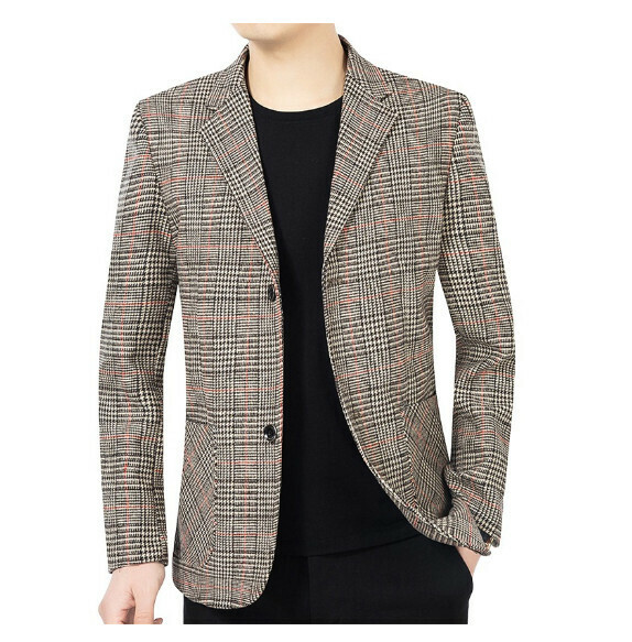 Hot selling business casual suit tops and jackets [M-4XL] [1735 coffee color] (contact customer service after placing the order to confirm the delivery size)