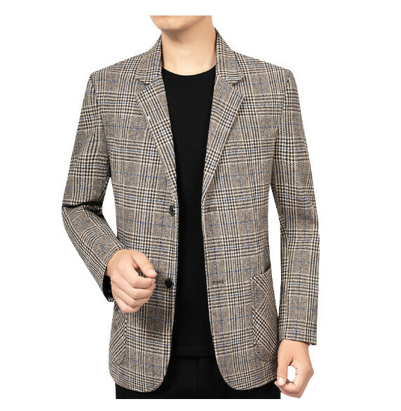 Hot selling business casual suit tops and jackets [M-4XL] [1735 Dark Coffee] (contact customer service after placing the order to confirm the delivery size)