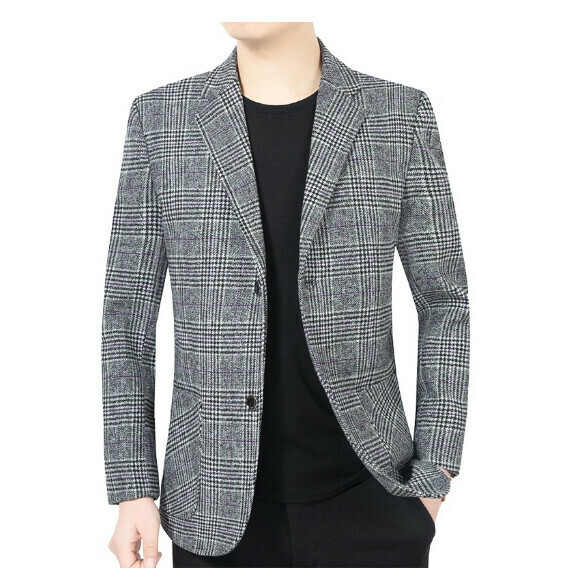 Hot selling business casual suit tops and jackets [M-4XL] [1735 gray] (contact customer service after placing the order to confirm the delivery size)