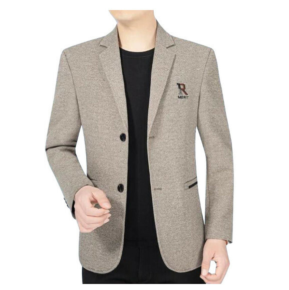 Hot selling business casual suit tops and jackets [M-3XL] [62188 light coffee] (contact customer service after placing the order to confirm the delivery size)