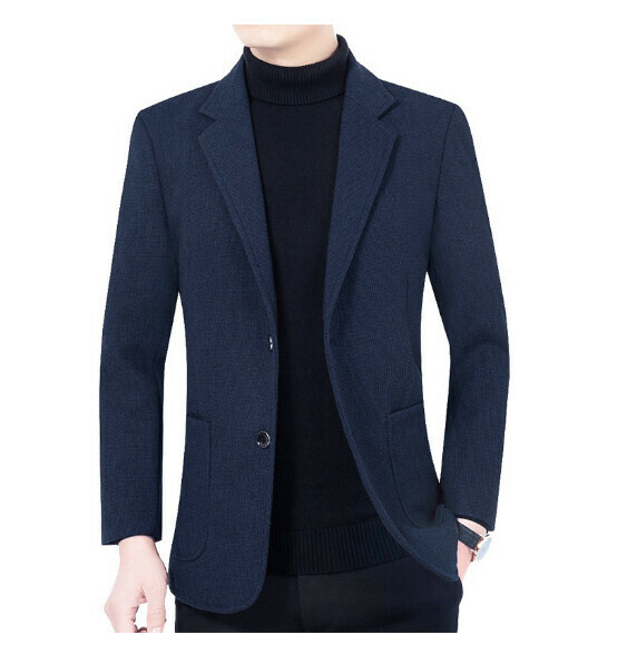 Hot selling business casual suit tops and jackets [M-4XL] [XZ1749 Navy Blue] (contact customer service after placing the order to confirm the delivery size)