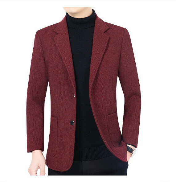 Hot selling business casual suit tops and jackets [M-4XL] [XZ1749 wine red] (contact customer service after placing the order to confirm the delivery size)