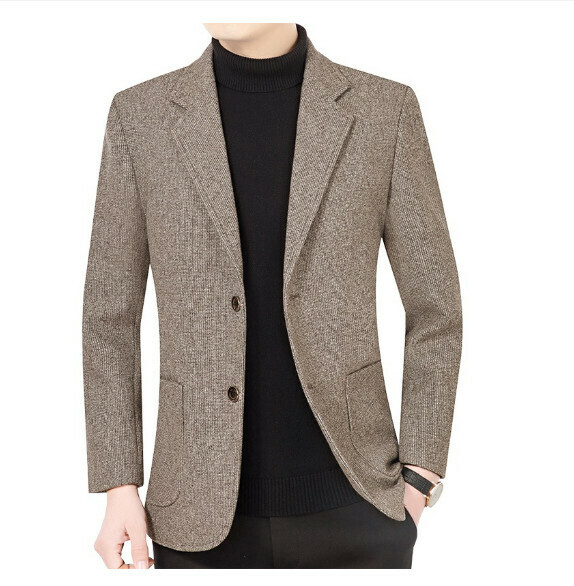 Hot selling business casual suit tops and jackets [M-4XL] [XZ1749 coffee color] (contact customer service after placing the order to confirm the delivery size)
