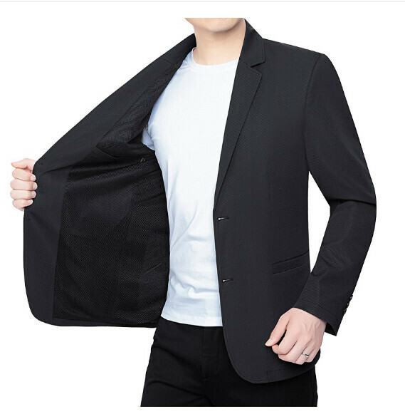 Hot selling business casual suit tops and jackets [M-4XL] [202125 black] (contact customer service after placing the order to confirm the delivery size)