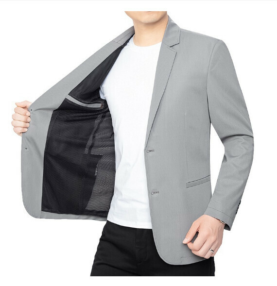 Hot selling business casual suit tops and jackets [M-4XL] [202125 gray] (contact customer service after placing the order to confirm the delivery size)