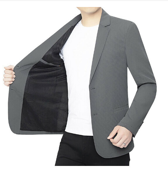 Hot selling business casual suit tops and jackets [M-4XL] [202125 dark gray] (contact customer service after placing the order to confirm the delivery size)