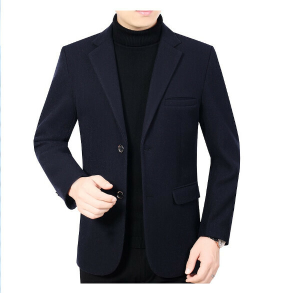 Hot selling business casual suit tops and jackets [M-3XL] [Navy Blue] (contact customer service after placing the order to confirm the delivery size)