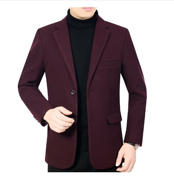 Hot selling business casual suit tops and jackets [M-3XL] [burgundy] (contact customer service after placing the order to confirm the delivery size)