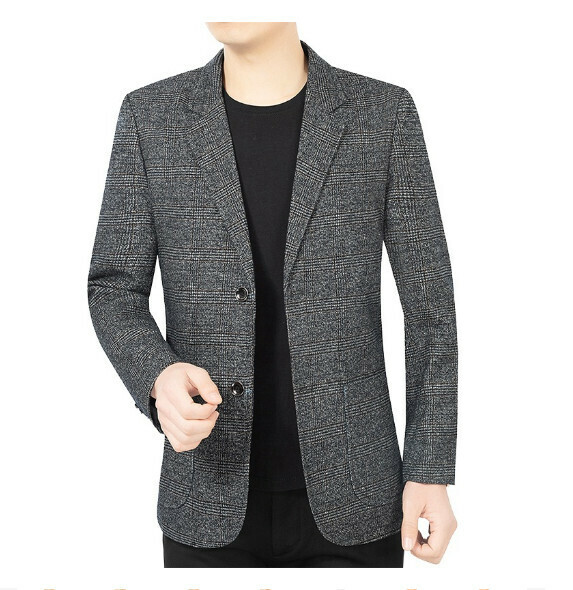 Hot selling business casual suit tops and jackets [M-3XL] [light gray] (contact customer service after placing the order to confirm the delivery size)