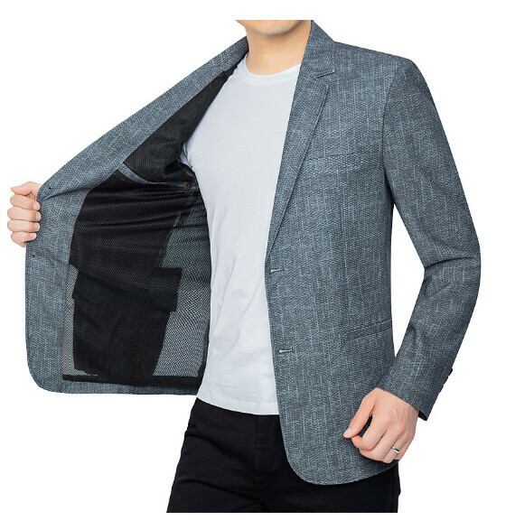 Hot selling business casual suit tops and jackets [M-4XL] [202127 Gray] (contact customer service after placing the order to confirm the delivery size)