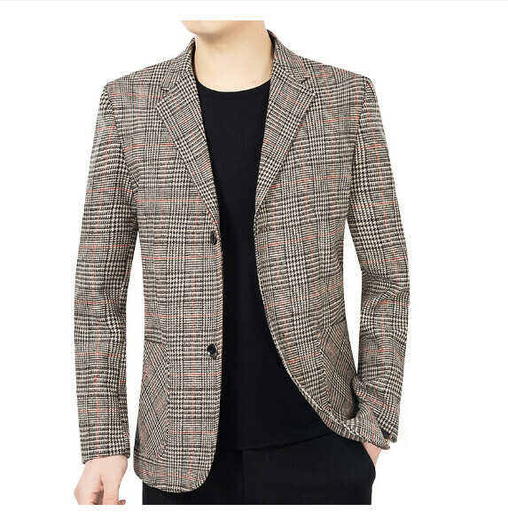 Hot selling business casual suit tops and jackets [M-4XL] [XZ1735 coffee color] (contact customer service after placing the order to confirm the delivery size)